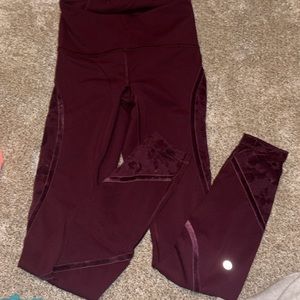 Maroon lulu leggings